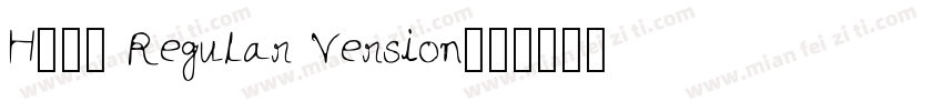 H-宫书 Regular Version字体转换
